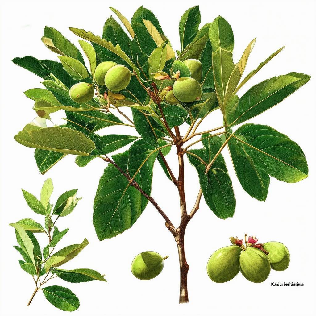 Kakadu Plum Terminalia ferdinandiana, foliage, fruit, shrub and tree size-1